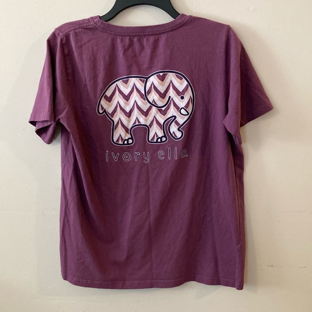 Ivory Ella Purple Short Sleeve Tee organic cotton medium